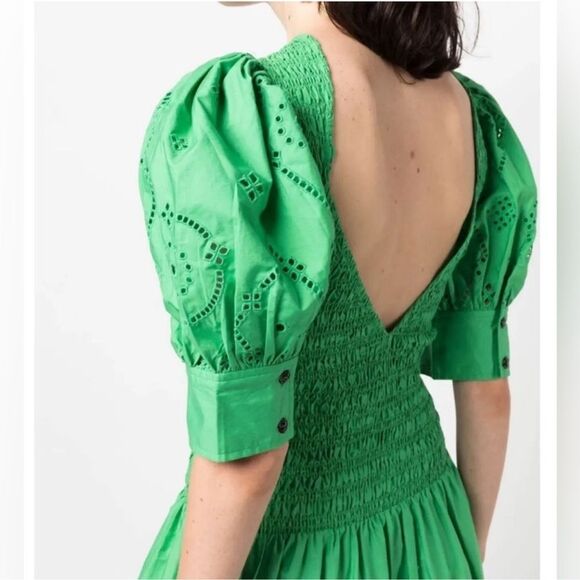 Ganni Green Midi Dress - Picture 4 of 9